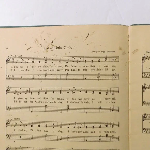 Missionary Melodies Song Book 1950 Vintage Children Sunbeams Broadman Press HB - Picture 8 of 10